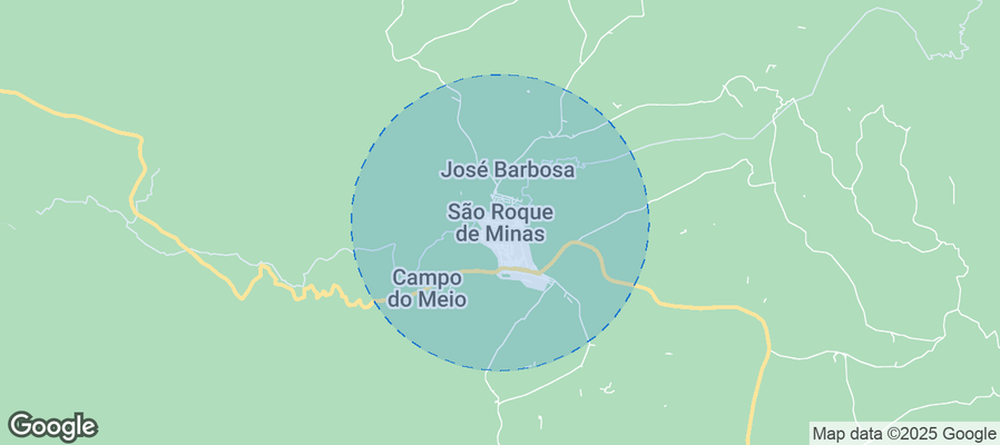 Map of Airbnb listings in São Roque de Minas