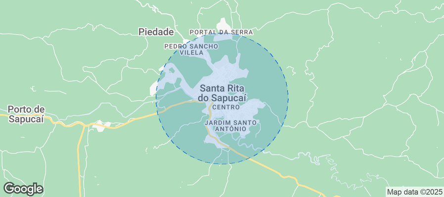 Map of Airbnb listings in Santa Rita do Sapucaí