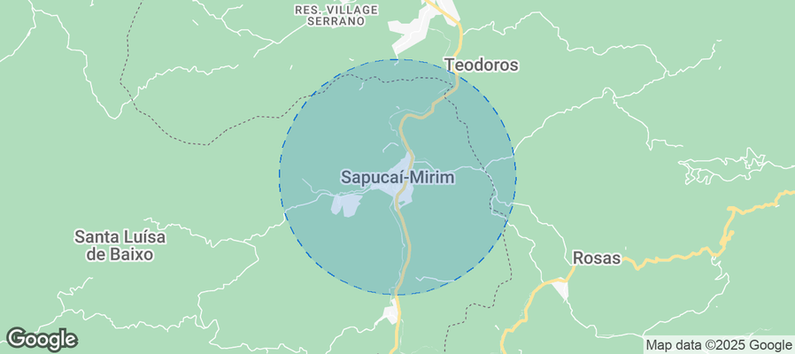 Map of Airbnb listings in Sapucaí-Mirim