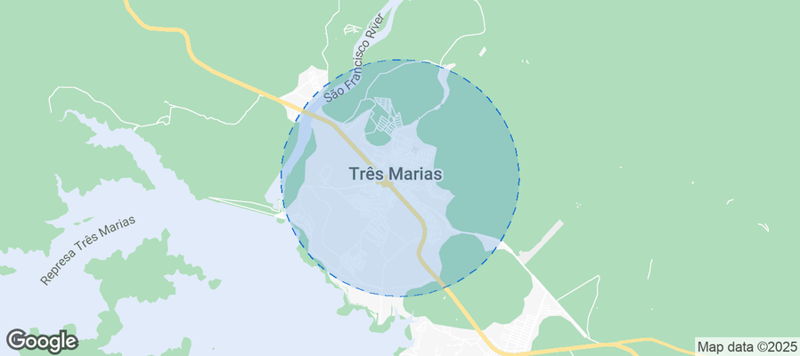 Map of Airbnb listings in Três Marias