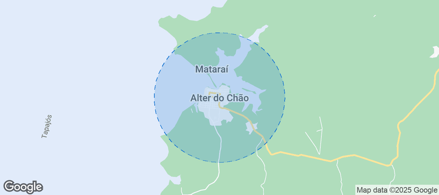 Map of Airbnb listings in Alter do Chão