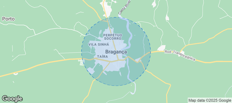 Map of Airbnb listings in Bragança