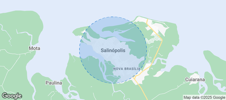 Map of Airbnb listings in Salinópolis