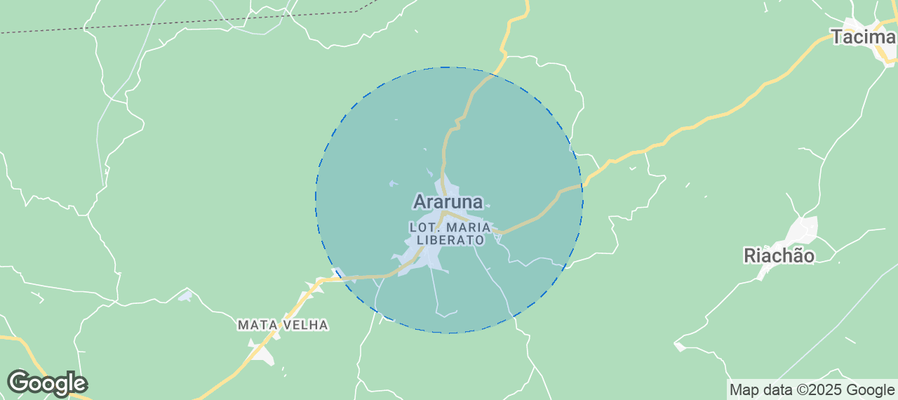 Map of Airbnb listings in Araruna