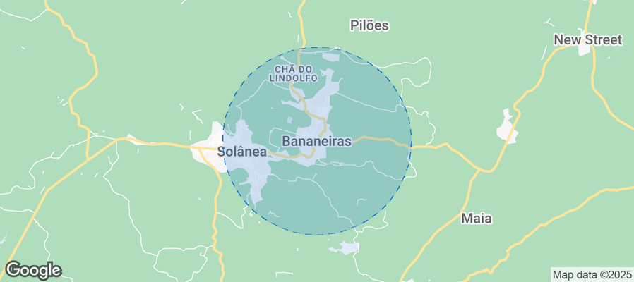 Map of Airbnb listings in Bananeiras
