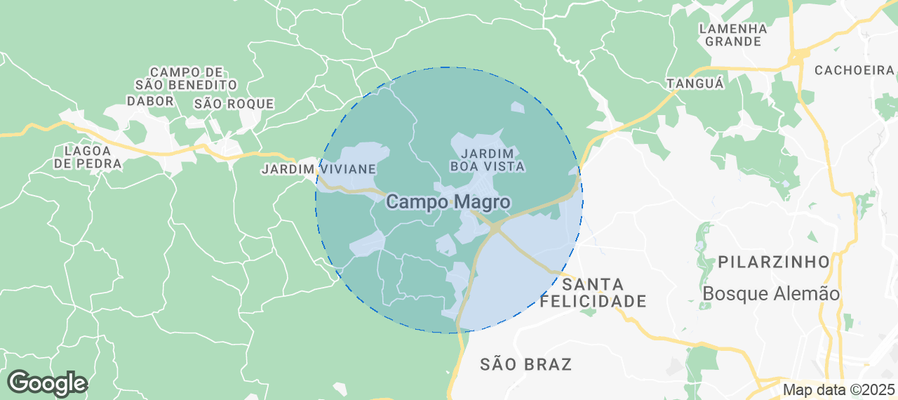 Map of Airbnb listings in Campo Magro