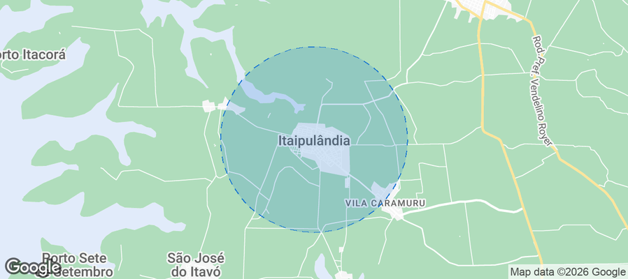 Map of Airbnb listings in Itaipulândia