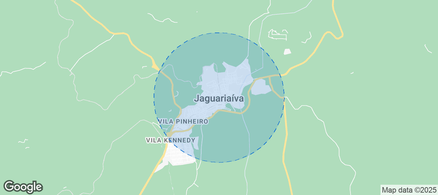 Map of Airbnb listings in Jaguariaíva