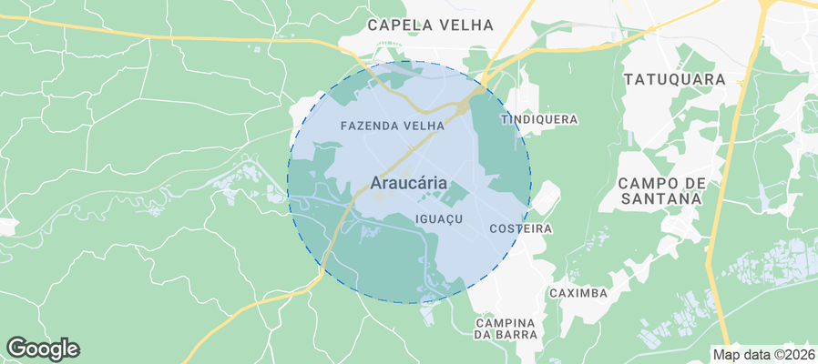 Araucária Airbnb map
