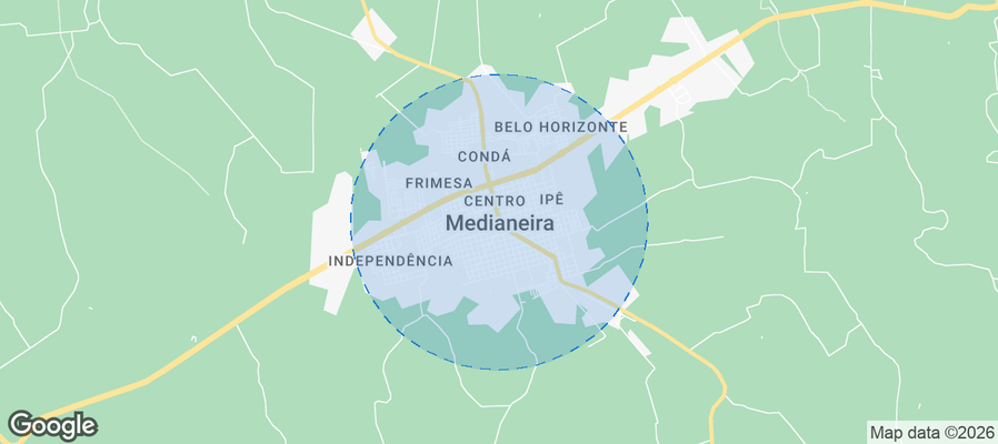 Medianeira Airbnb map