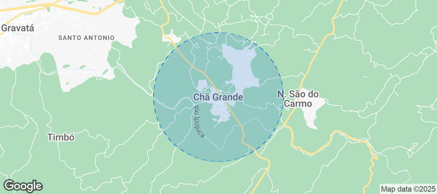 Map of Airbnb listings in Chã Grande