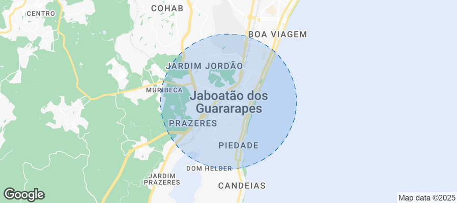Map of Airbnb listings in Jaboatão dos Guararapes
