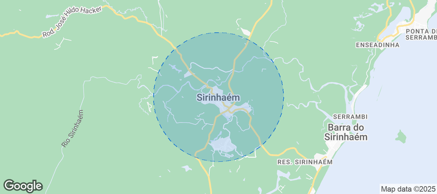 Map of Airbnb listings in Sirinhaém