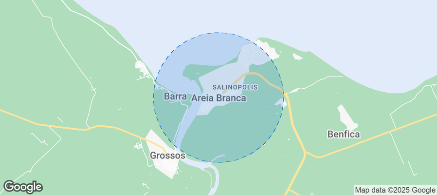 Map of Airbnb listings in Areia Branca