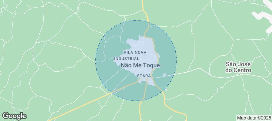 Map of Airbnb listings in Não-Me-Toque
