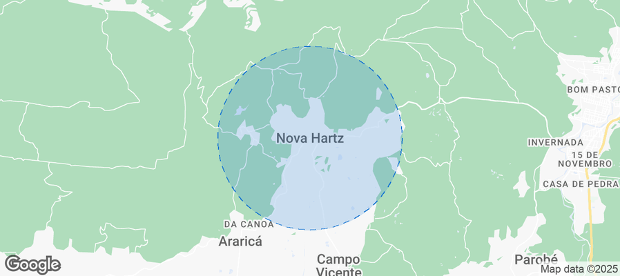 Map of Airbnb listings in Nova Hartz