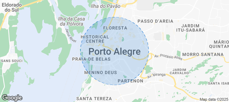 Map of Airbnb listings in Porto Alegre