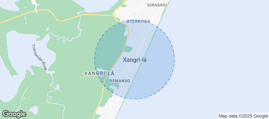 Map of Airbnb listings in Xangri-lá