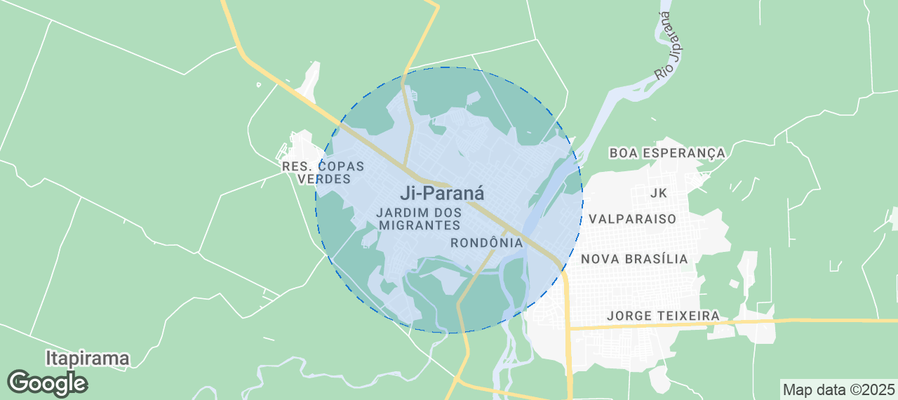 Map of Airbnb listings in Ji-Paraná