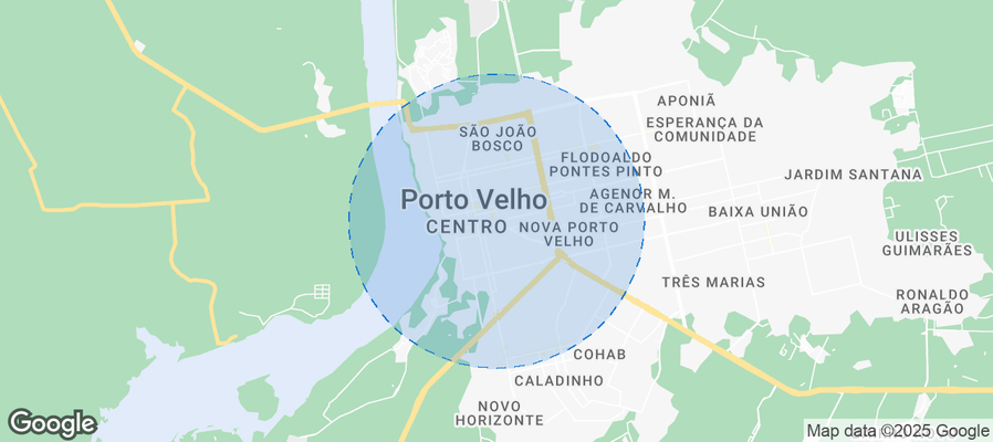 Map of Airbnb listings in Porto Velho
