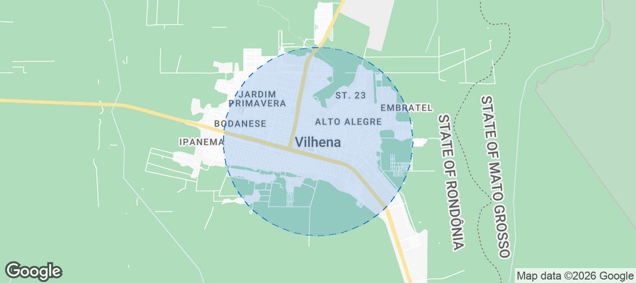 Vilhena Airbnb map