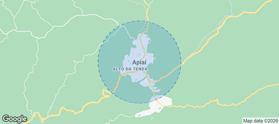 Map of Airbnb listings in Apiaí