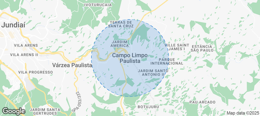 Map of Airbnb listings in Campo Limpo Paulista