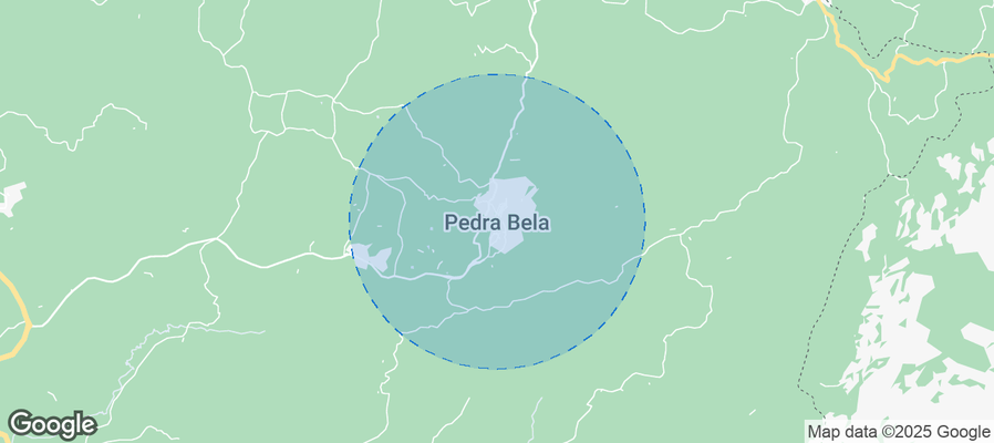 Map of Airbnb listings in Pedra Bela