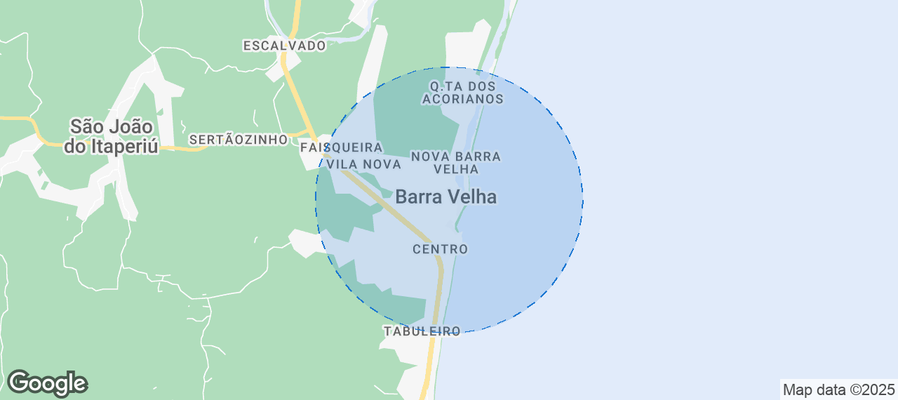 Map of Airbnb listings in Barra Velha