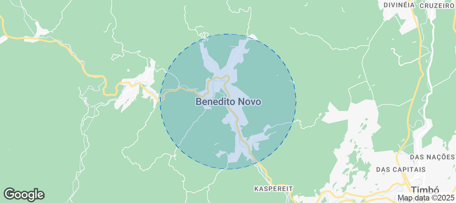 Map of Airbnb listings in Benedito Novo