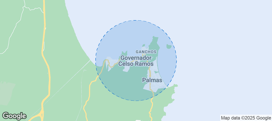 Map of Airbnb listings in Governador Celso Ramos