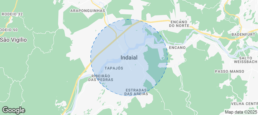 Map of Airbnb listings in Indaial