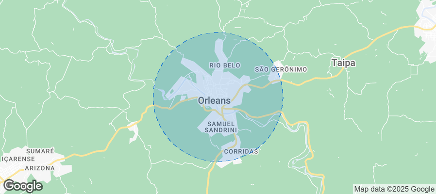 Map of Airbnb listings in Orleans