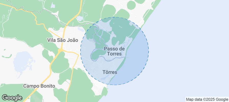 Map of Airbnb listings in Passo de Torres