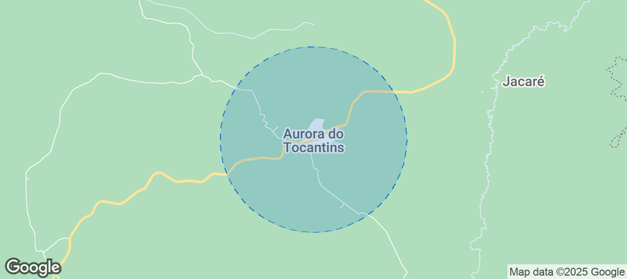 Map of Airbnb listings in Aurora do Tocantins