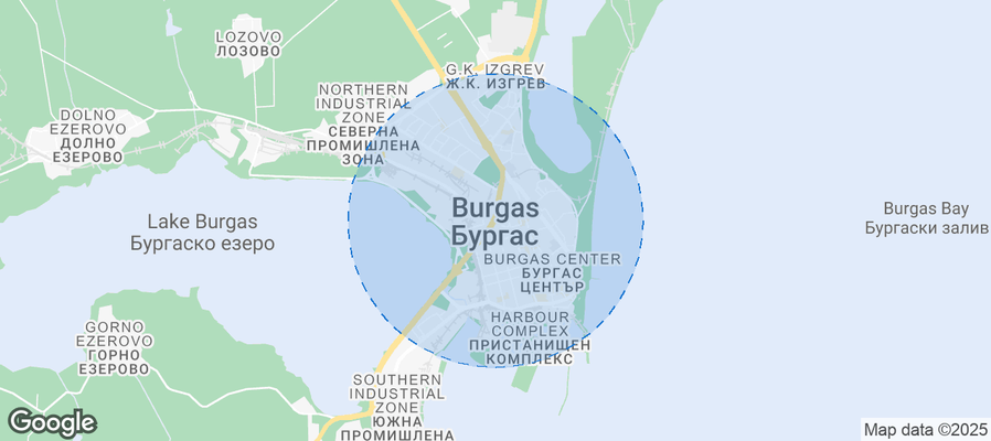 Burgas Airbnb map
