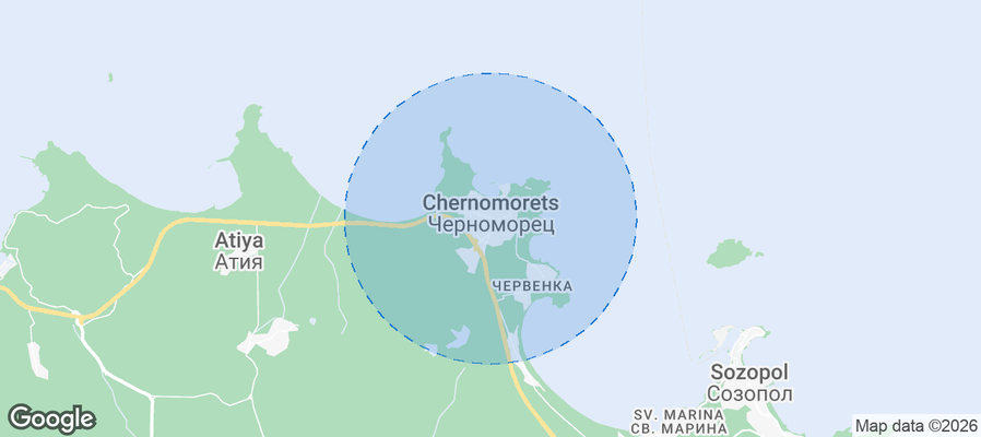 Chernomorets Airbnb map