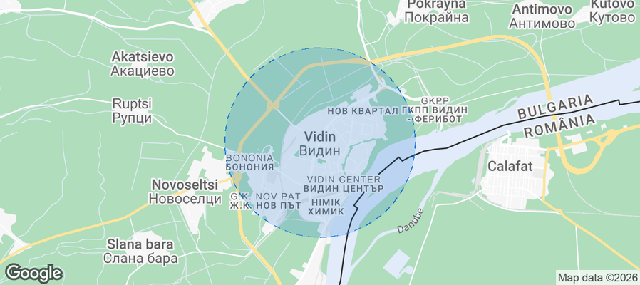 Vidin Airbnb map