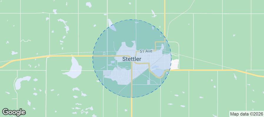 Stettler Airbnb map