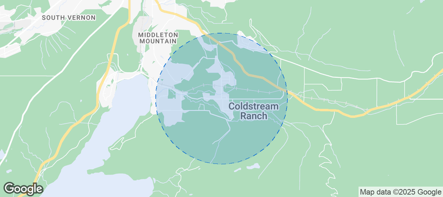 Map of Airbnb listings in Coldstream