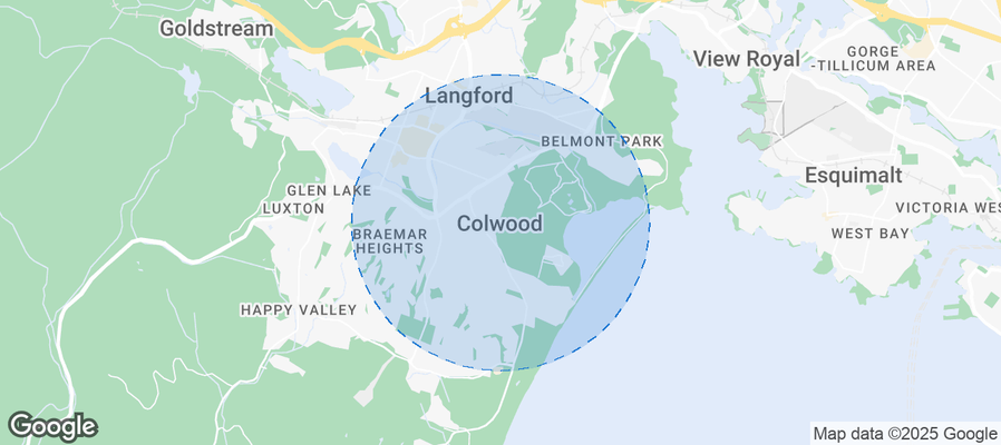 Map of Airbnb listings in Colwood