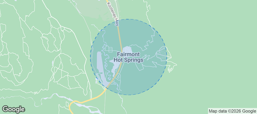 Map of Airbnb listings in Fairmont Hot Springs