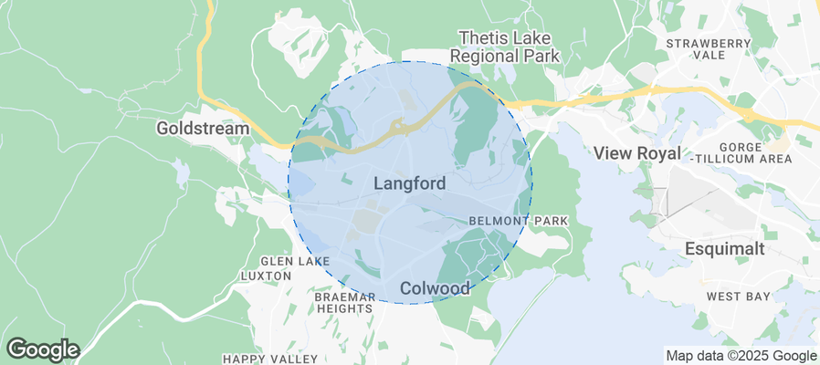 Map of Airbnb listings in Langford