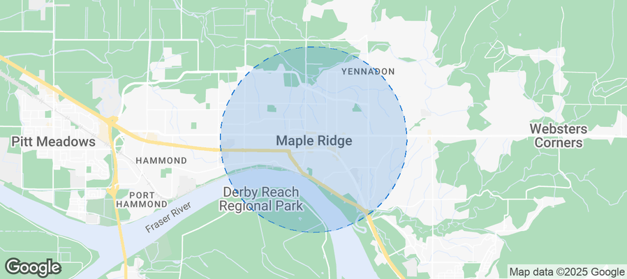 Map of Airbnb listings in Maple Ridge