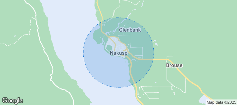 Map of Airbnb listings in Nakusp