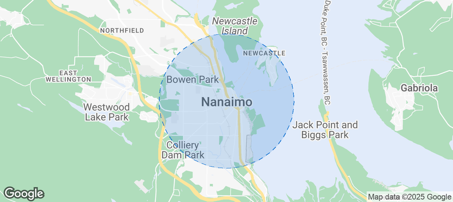 Map of Airbnb listings in Nanaimo