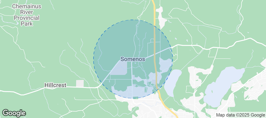 Map of Airbnb listings in North Cowichan