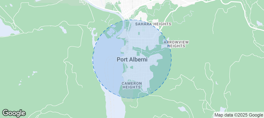 Map of Airbnb listings in Port Alberni