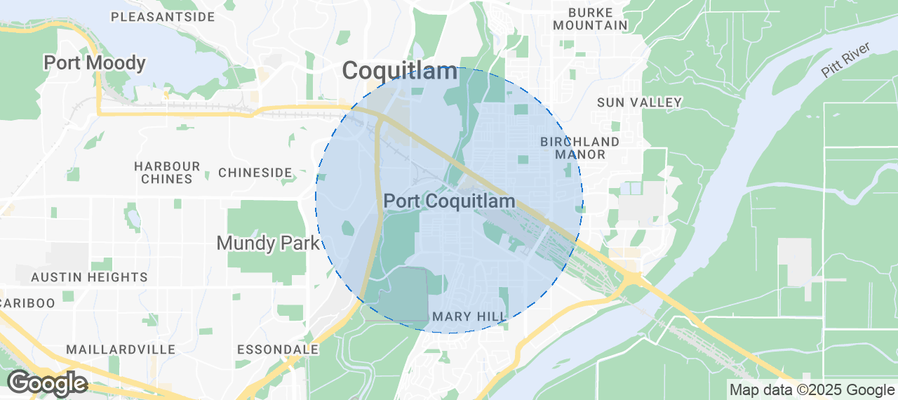 Map of Airbnb listings in Port Coquitlam