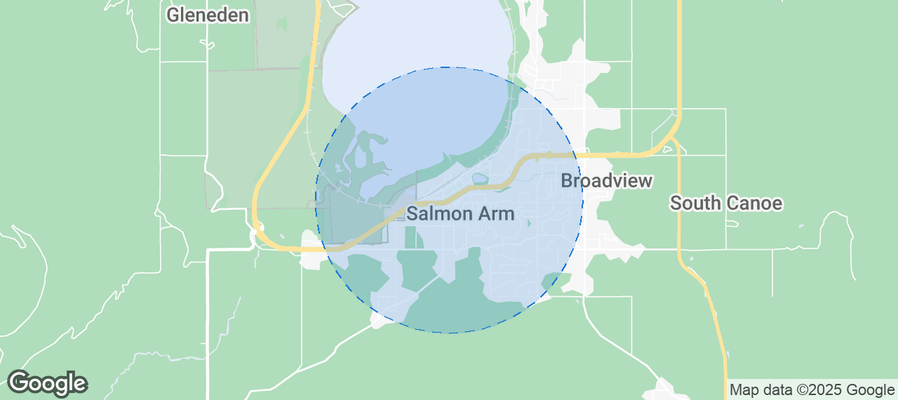 Map of Airbnb listings in Salmon Arm